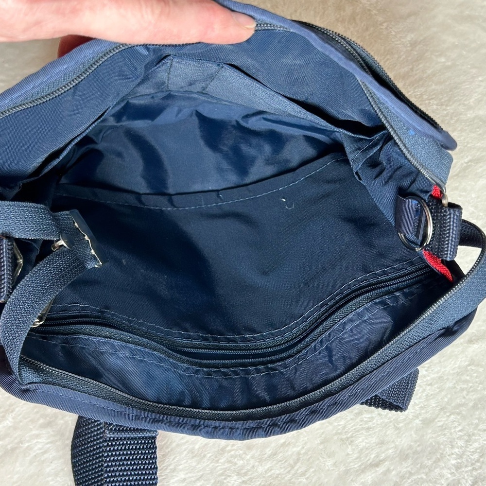 TLC KANVAS  Red and Navy Satchel Dual Zip Customized Pockets - Picture 4 of 10